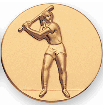Softball Female Litho Medal Insert - Click to enlarge
