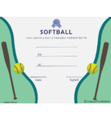 Softball Free Template