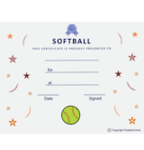 Softball Free Template