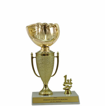 Softball Glove 1st, 2nd and 3rd Place Award Cup Trophy - Click to enlarge