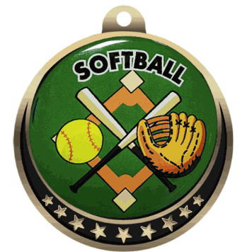 Softball Insert Medal - Click to enlarge