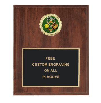 Softball Insert Plaque (Multiple Styles) - Click to enlarge