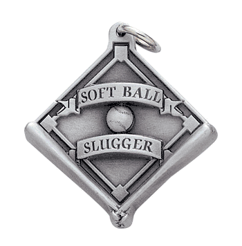 Softball Pewter Keychains - Click to enlarge
