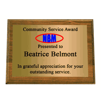 Solid Walnut Wall Plaque - 10" x 8" - Click to enlarge