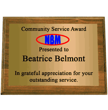 Solid Walnut Wall Plaque - 12" x 9" - Click to enlarge