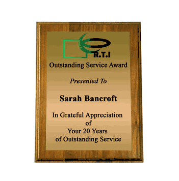 Solid Walnut Wall Plaque - 7" x 9" - Click to enlarge