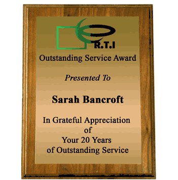 Solid Walnut Wall Plaque - 9" x 12" - Click to enlarge