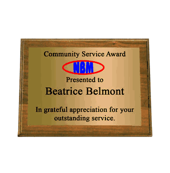 Solid Walnut Wall Plaque - 9" x 7" - Click to enlarge