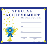 Special Achievement Free Template