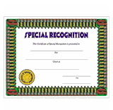 Special Recognition Certificates