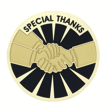 Special Thanks Medal Insert (Etched) - Click to enlarge
