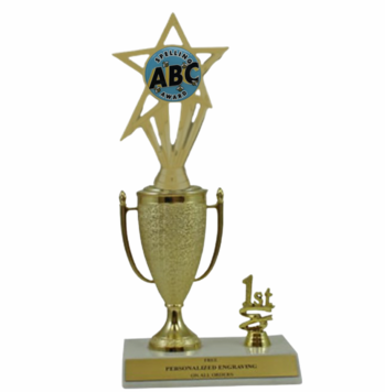 Spelling 1st, 2nd and 3rd Place Award Cup Insert Trophy - Click to enlarge