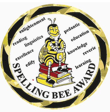 Spelling Bee Award Mylar Decal Medal Insert - Click to enlarge