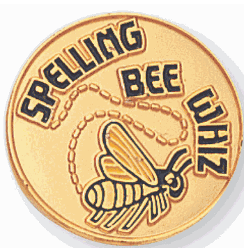 Spelling Bee Whiz Lapel Pin (BR Series) - Click to enlarge