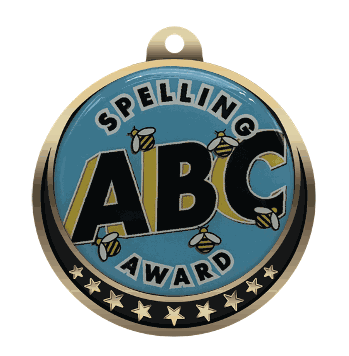 Spelling Insert Medal - Click to enlarge