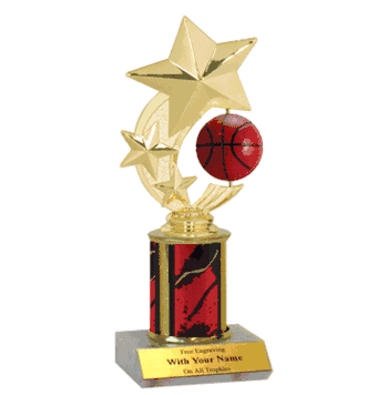 Spinner Trophy with Column - Basketball - Click to enlarge