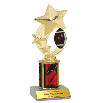Spinner Fooball Trophy with Column - Click to enlarge