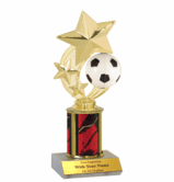 Spinning Soccer Ball Trophy with Column