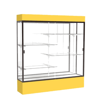 Spirit Goldenrod Display Case (Lighted), Mirror Back w/ Dark Bronze aluminum frame finish, 80"H x 72"W x 16"D - Click to enlarge