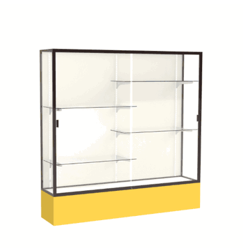 Spirit Goldenrod Display Case (Unighted), Plaque Fabric Back w/ Dark Bronze aluminum frame finish, 72"H x 72"W x 16"D - Click to enlarge