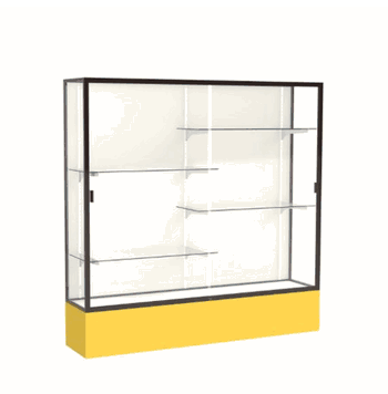 Spirit Goldenrod Display Case (Unighted), Plaque Fabric Back w/ Dark Bronze aluminum frame finish, 72"H x 72"W x 16"D - Click to enlarge