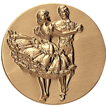 Square Dance Litho Medal Insert - Click to enlarge