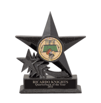 Star Blazer Trophy with Black Stone Finish - Click to enlarge
