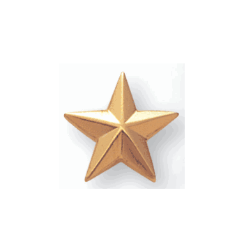Star Lapel Pin Gold - 5/8 Inch (BR Series) - Click to enlarge