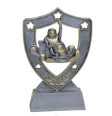 Star Shield Engraved Trophy - Go Kart