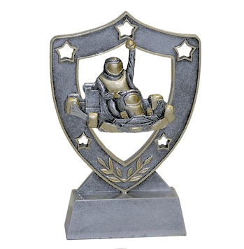 Star Shield Engraved Trophy - Go Kart - Click to enlarge