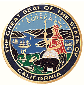 State Seal Of California Medal Insert (Etched) - Click to enlarge