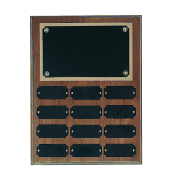 Step Edge Walnut 12 Nameplate Plaque - Click to enlarge