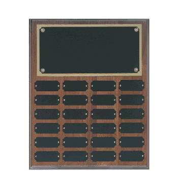 Step Edge Walnut Perpetual Name Plaque (24 Nameplates) - Click to enlarge