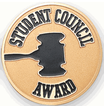 Student Council Award Medal Insert (Etched) - Click to enlarge