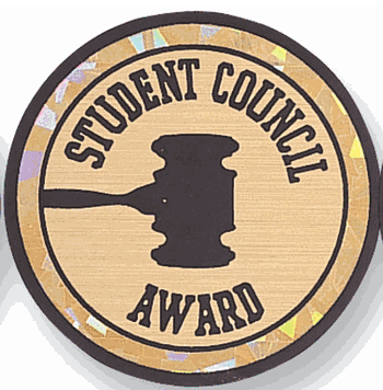 Student Council Award Mylar Decal Medal Insert - Click to enlarge