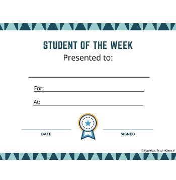 Student of the Week - Click to enlarge