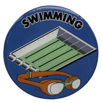 Swimming Epoxy Decal (2") - Click to enlarge