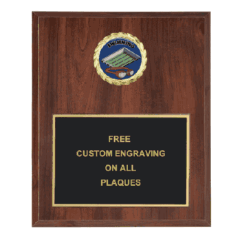 Swimming Insert Plaque (Multiple Styles) - Click to enlarge