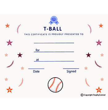 4th Place T-Ball Template (Free) | Trophy Central