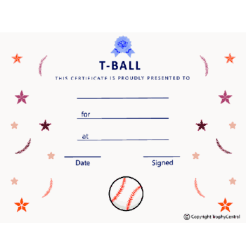 T-Ball Free Template - Click to enlarge