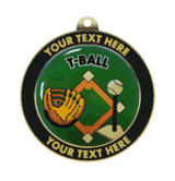 T-Ball Insert Medal with Personalized Rim