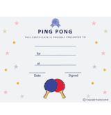 Table Tennis Free Template