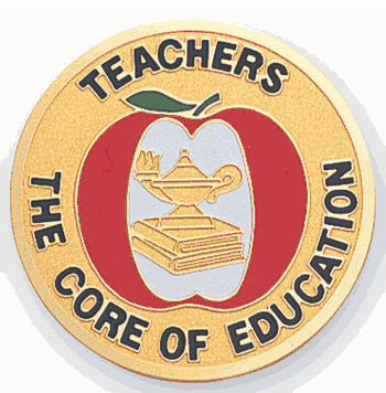 Teachers The Core Of Education Medal Insert (Etched) - Click to enlarge