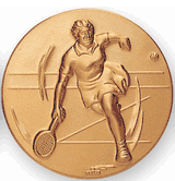 Tennis Female Litho Medal Insert