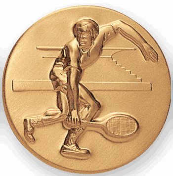 Tennis Male Litho Medal Insert - Click to enlarge