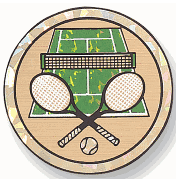 Tennis Mylar Decal Medal Insert - Click to enlarge