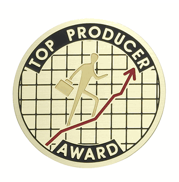 Top Producer Award Medal Insert (Etched) - Click to enlarge