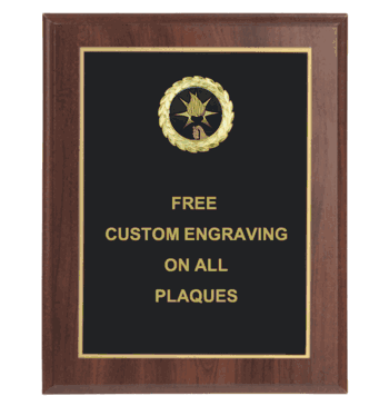 Torch Insert Plaque with Large Engraving Plate  (Multiple Styles) - Click to enlarge