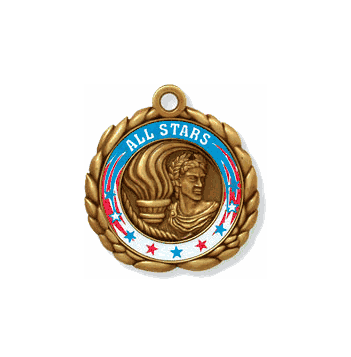 Torch / Victory Medals with Personalized School, Team or Event Name - Click to enlarge