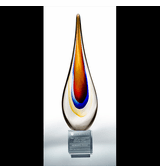 Torchier Swirl Award with Crystal Base